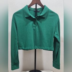 Zara LONG SLEEVE POLO SHIRT